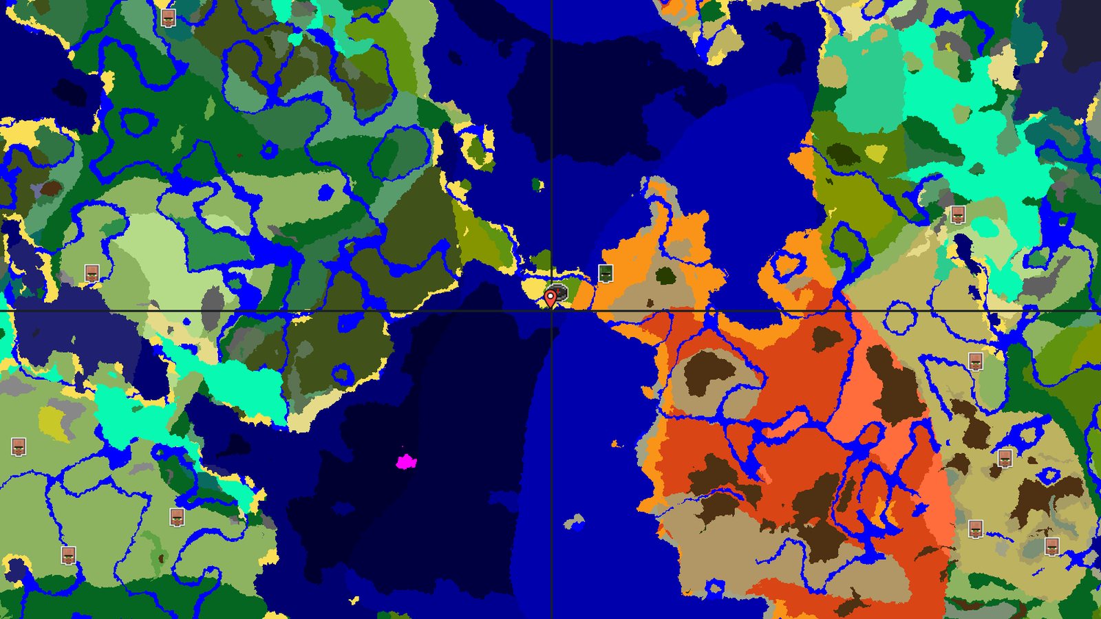 Desert Peninsula with an Abandoned Village — Minecraft seed preview