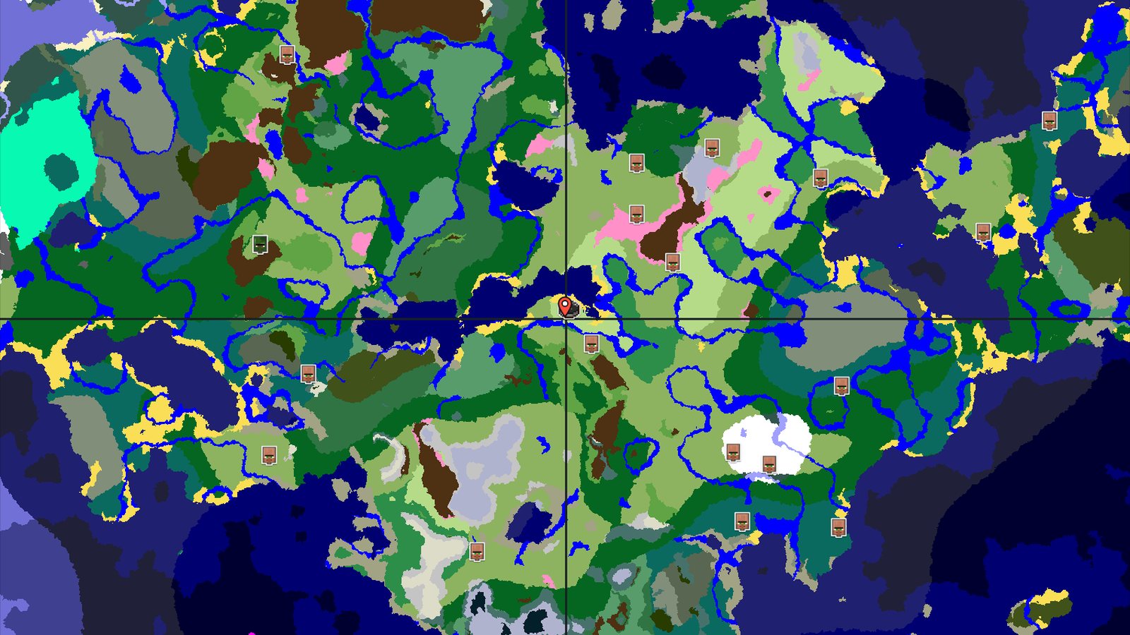 A Sunflower Plains Spawn with Distant Cherry Groves — Minecraft seed preview