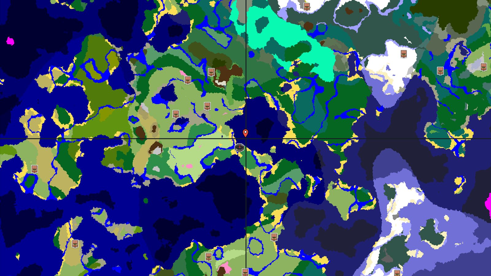 Flower Forest Spawn with Close Buried Treasure — Minecraft seed preview