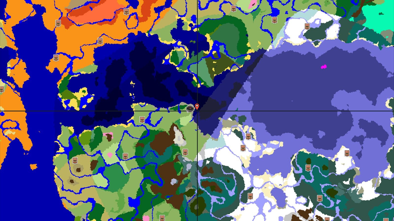 Snowy Slopes and Icy Shores Near Your Plains Spawn — Minecraft seed preview