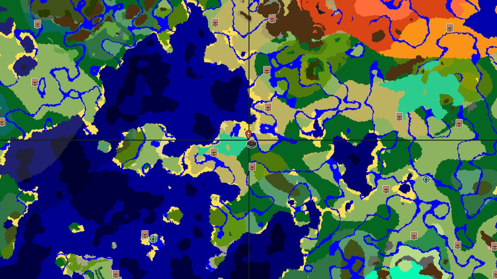 Woodland Mansion and Early Structures Near Forest Spawn — Minecraft seed preview