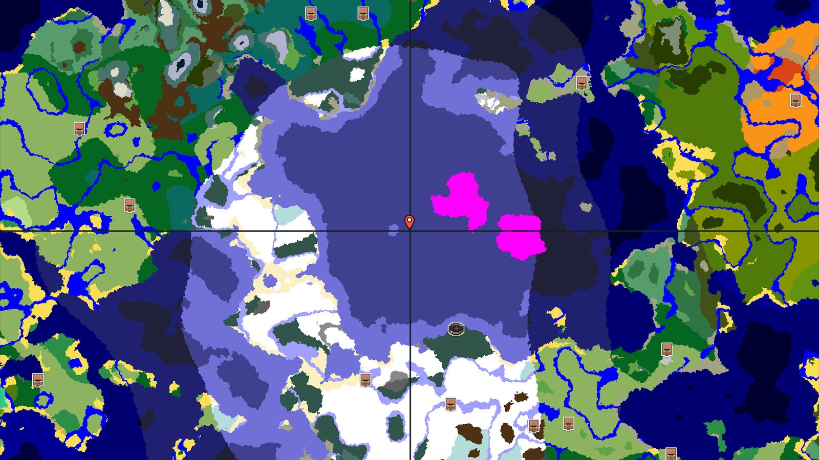 Mushroom Fields and Trial Chambers Near Snowy Spawn — Minecraft seed preview