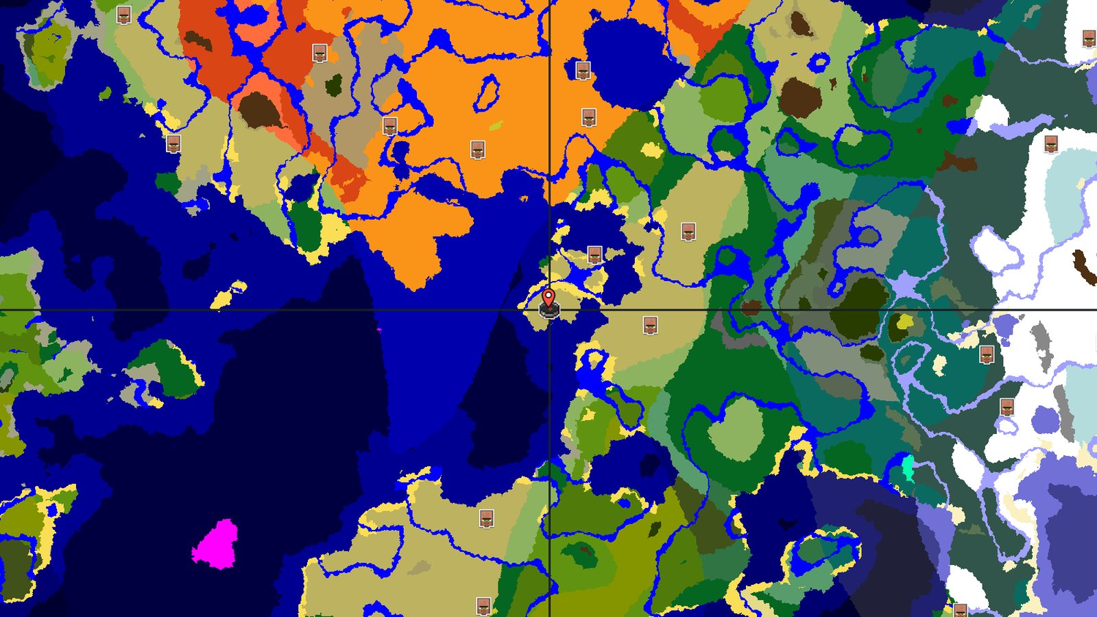 Savanna Island with Two Villages — Minecraft seed preview