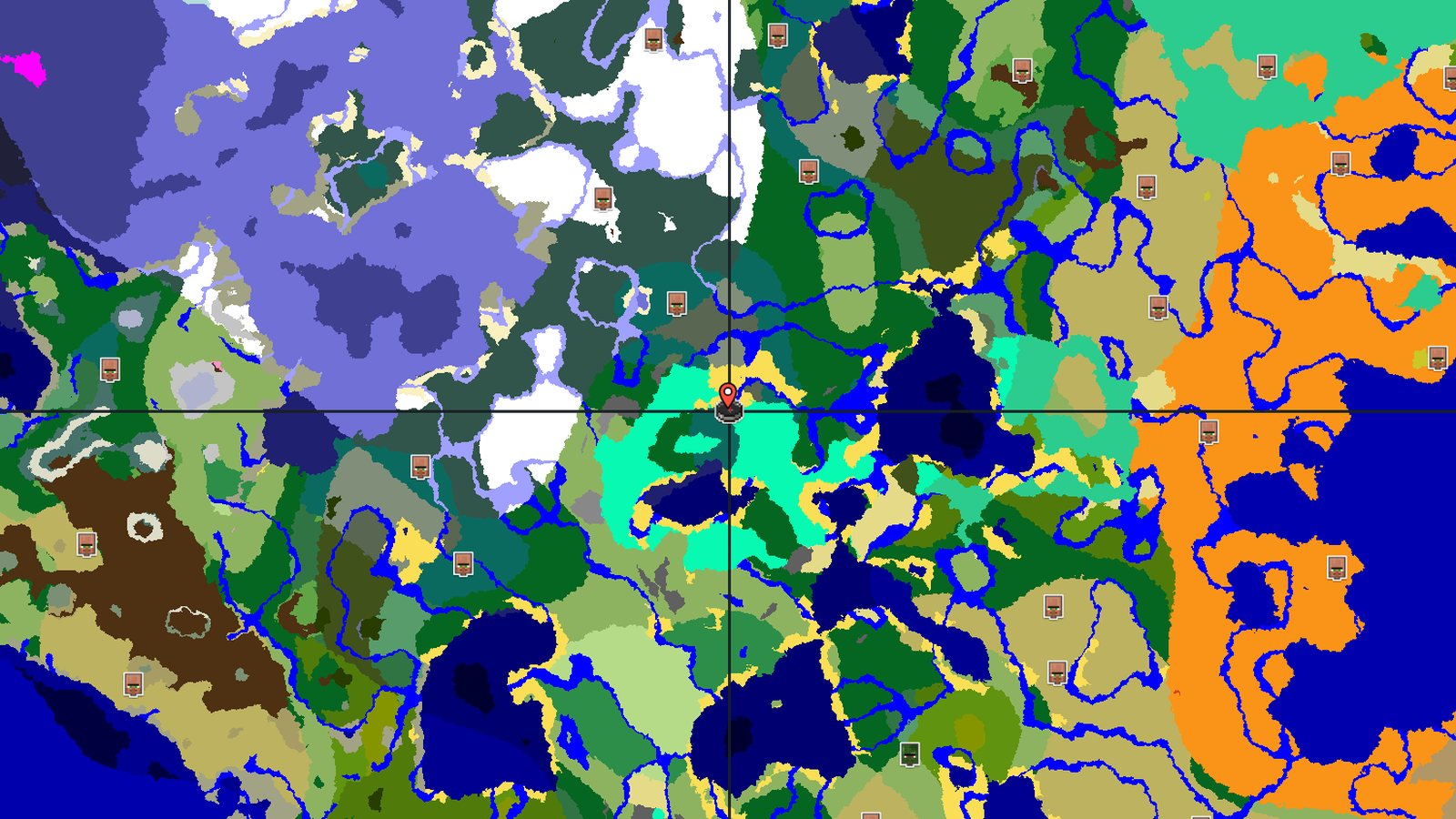 Swamp Hut at Spawn with Windswept Hills — Minecraft seed preview