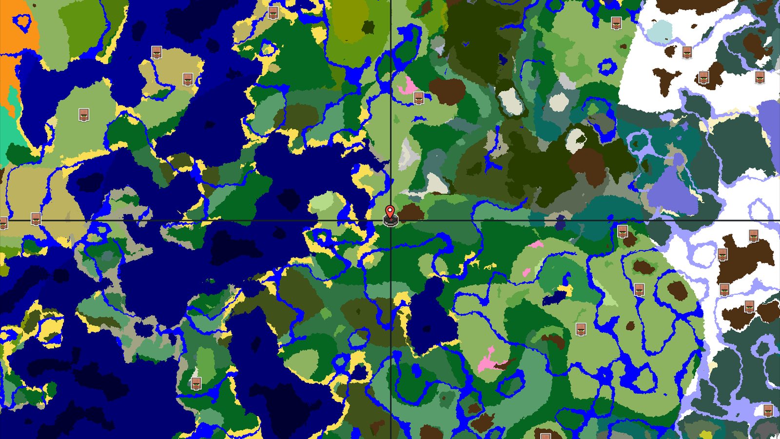 Forest Spawn with Close Caves and Distant Peaks — Minecraft seed preview