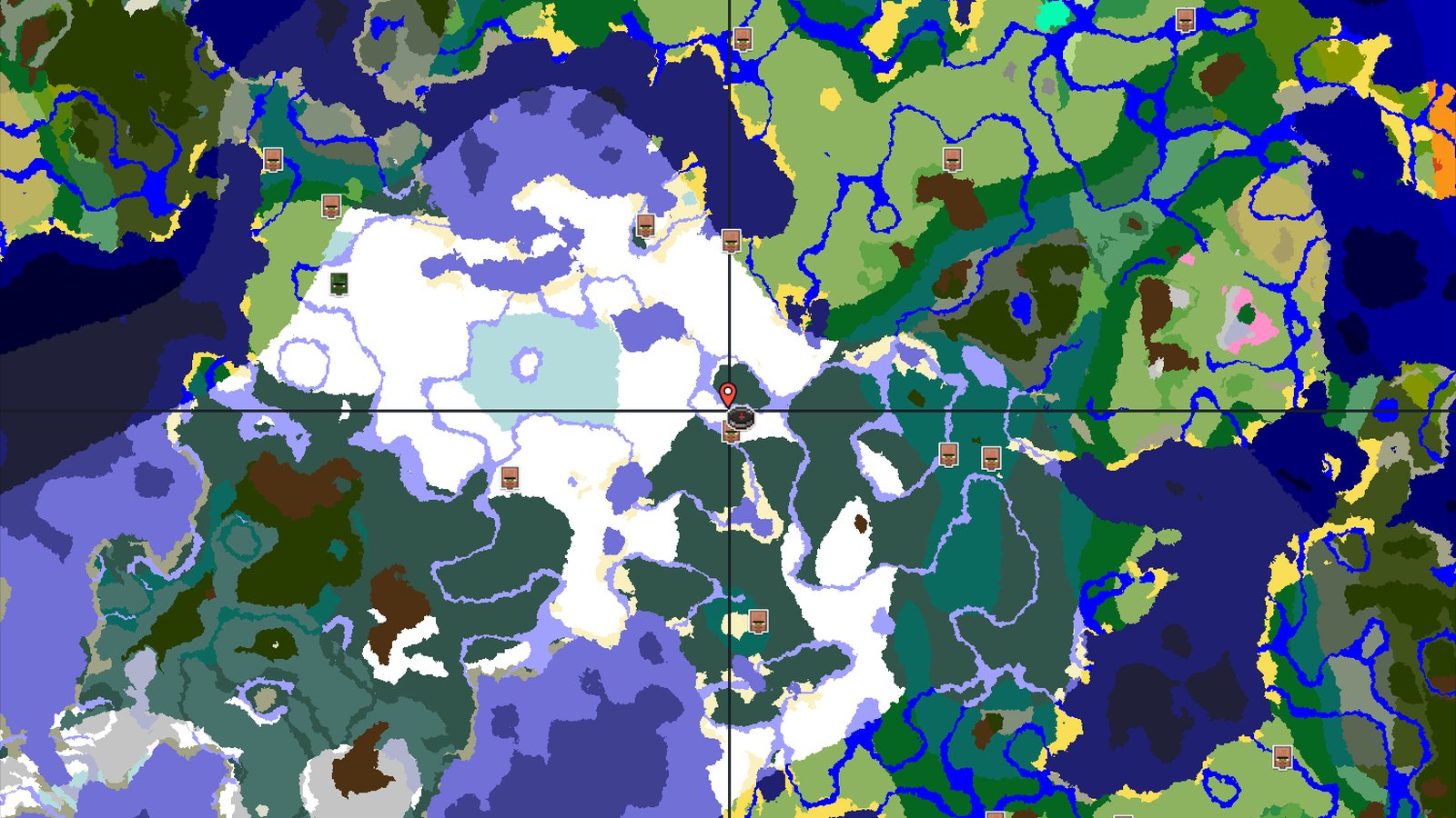 Snowy Plains Start with Nearby Village — Minecraft seed preview