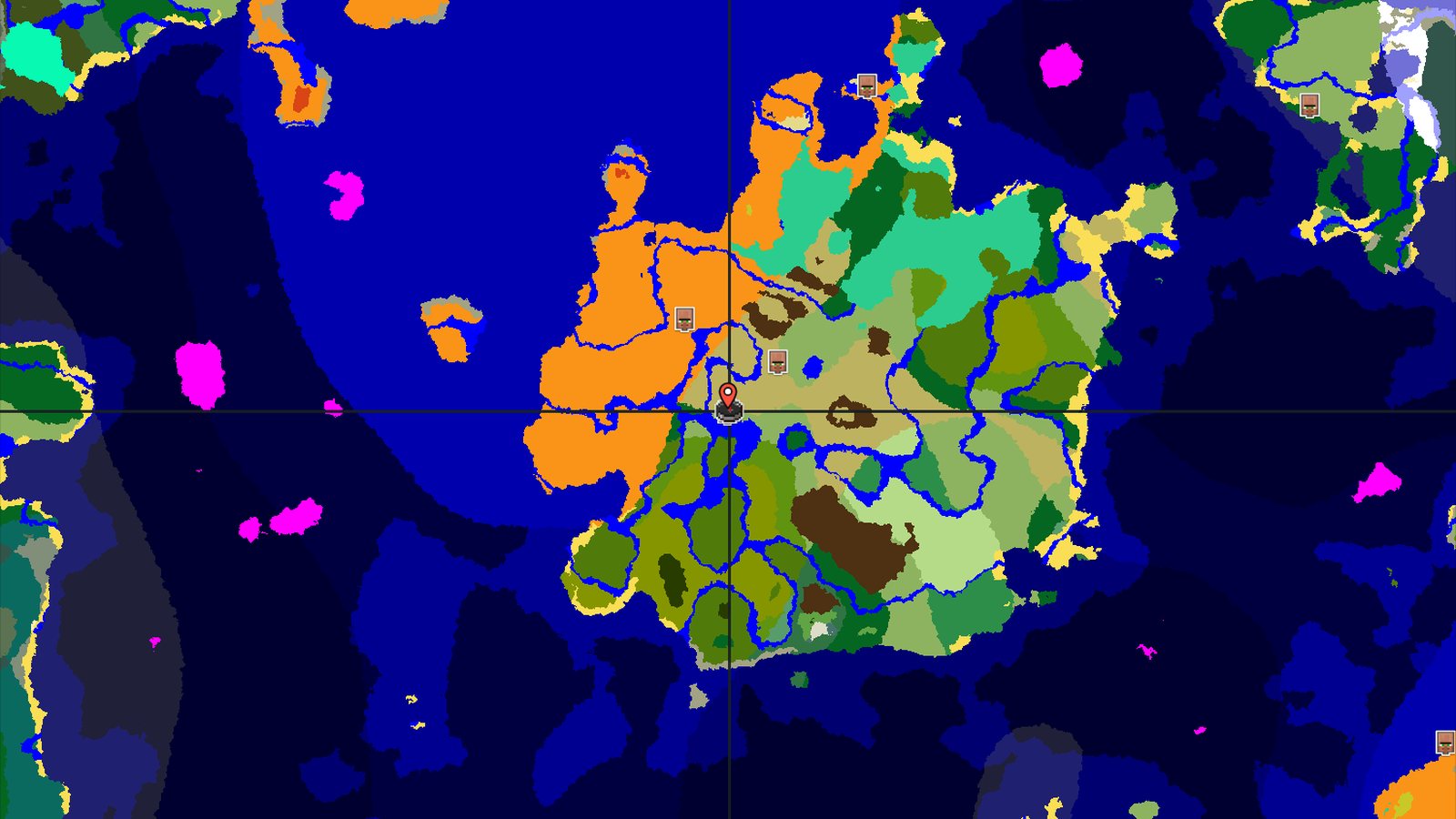 Savanna Start with a Close Village and Distant Peaks — Minecraft seed preview
