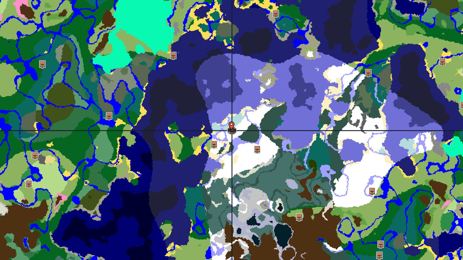Snowy Plains Spawn Beside Ruined Portal and Village — Minecraft seed preview