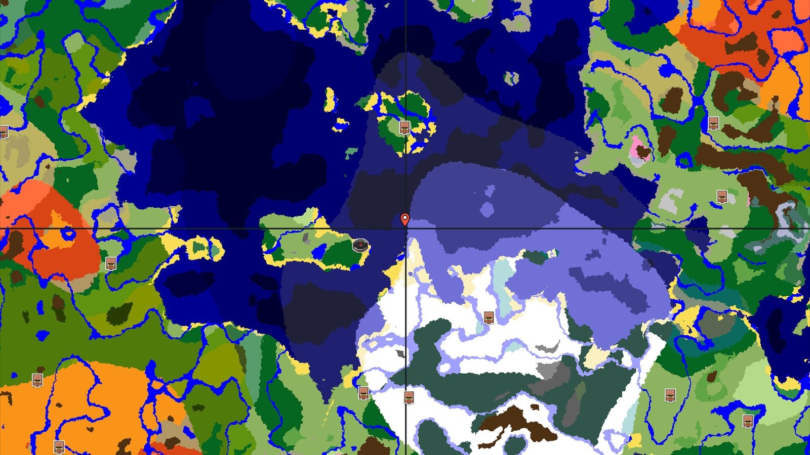 Ocean Spawns and Windswept Hills Nearby — Minecraft seed preview