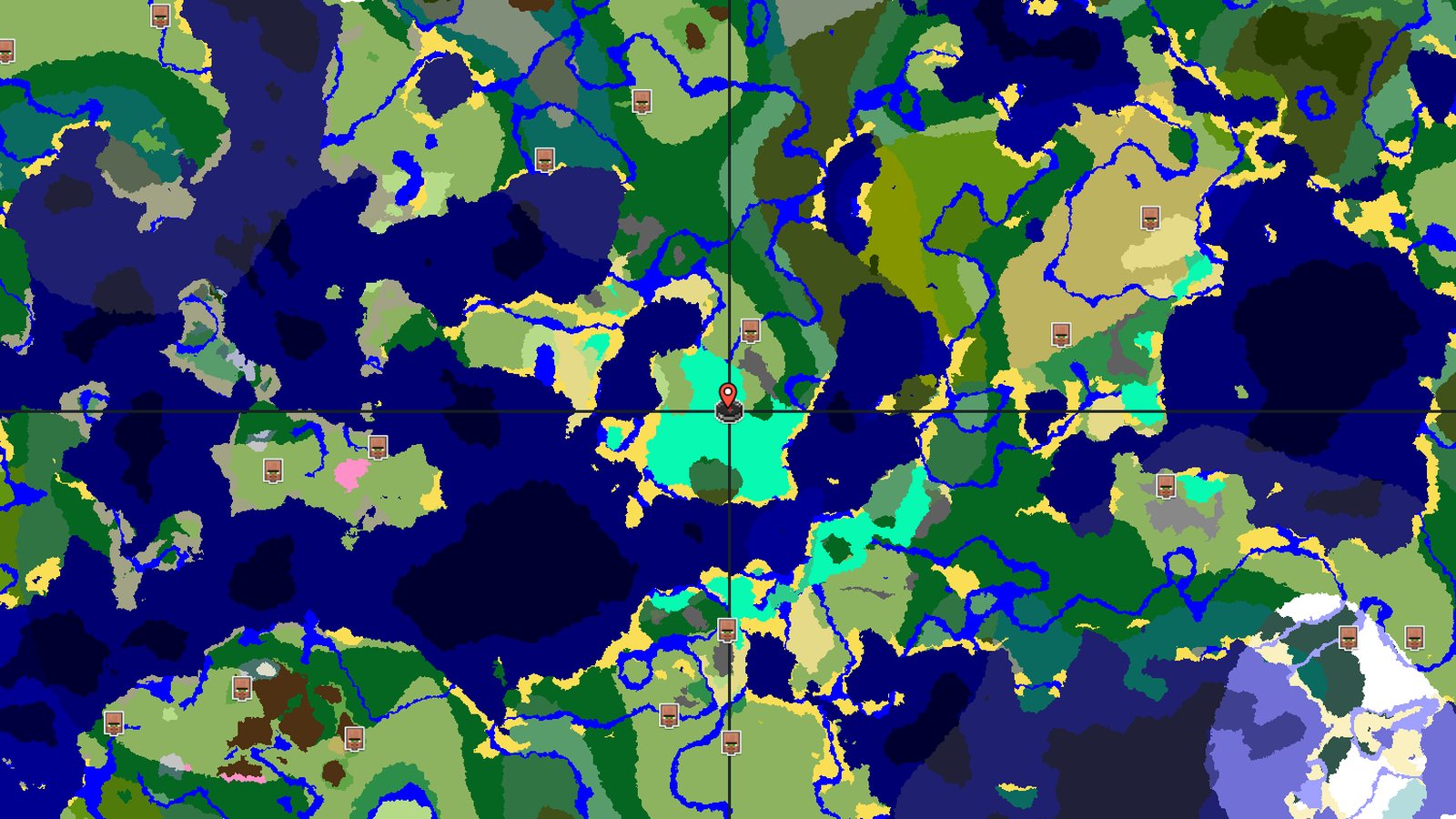 Windswept Hills and Lush Caves — Minecraft seed preview
