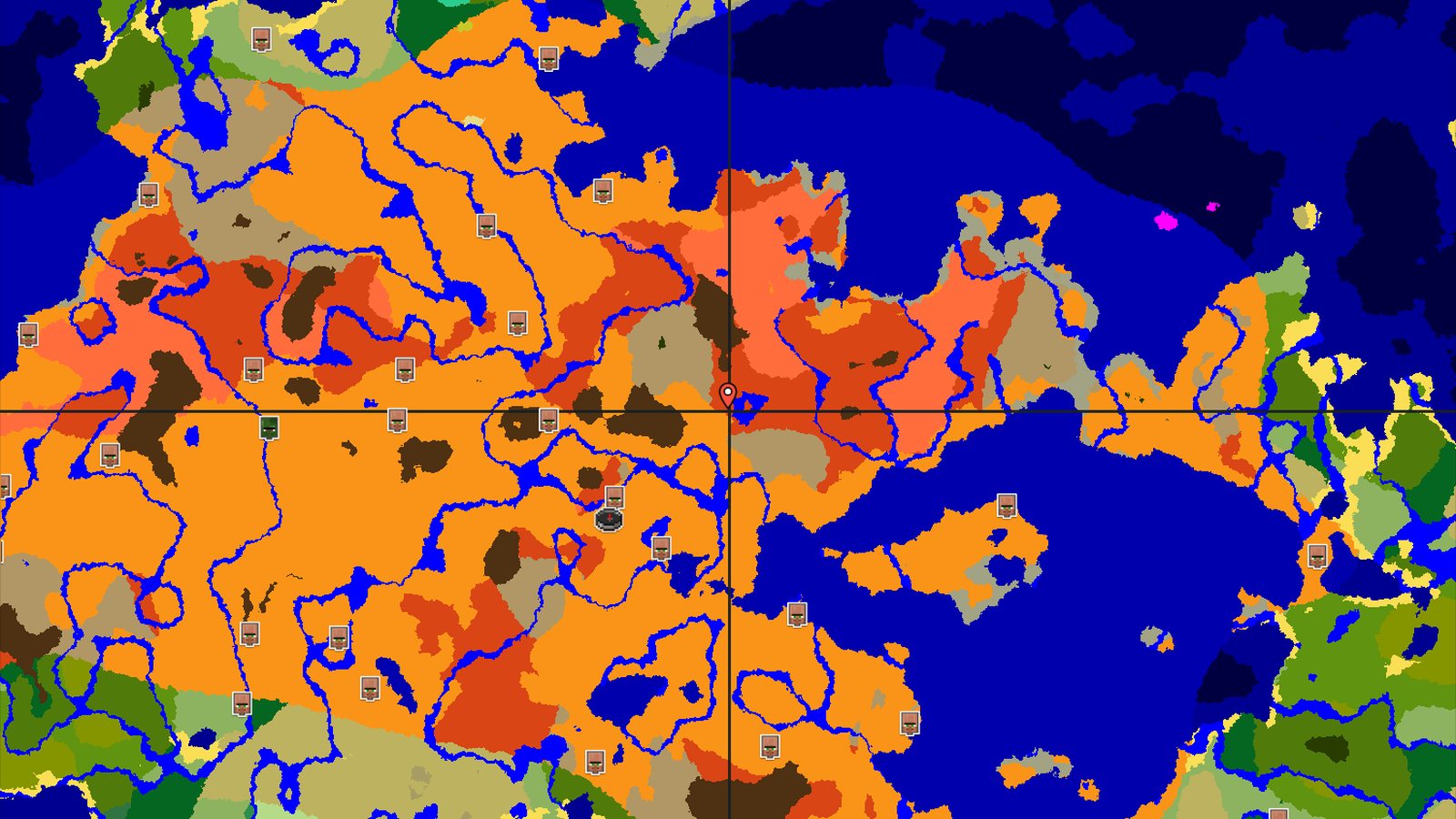 Desert and Badlands Start with a Close Village — Minecraft seed preview