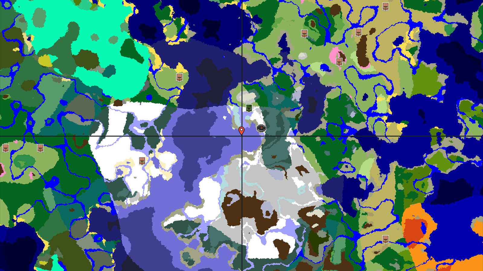 Snowy Plains Spawn with Nearby Abandoned Village — Minecraft seed preview