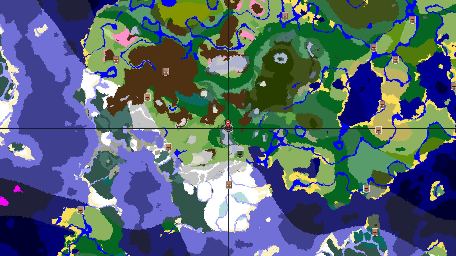 Spawn in a Grove Near Frozen Peaks — Minecraft seed preview
