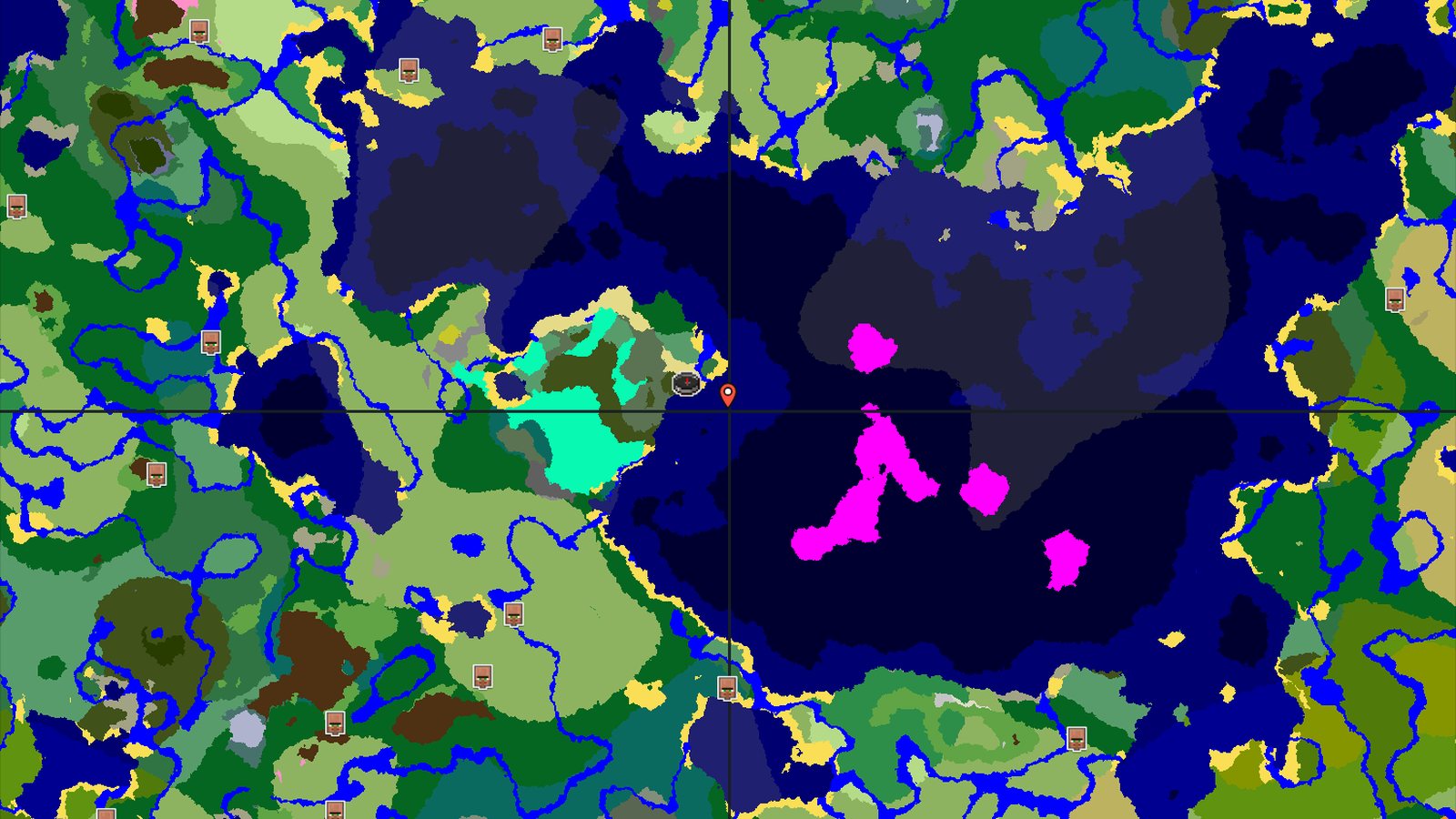 Mushroom Fields and Close Structures — Minecraft seed preview