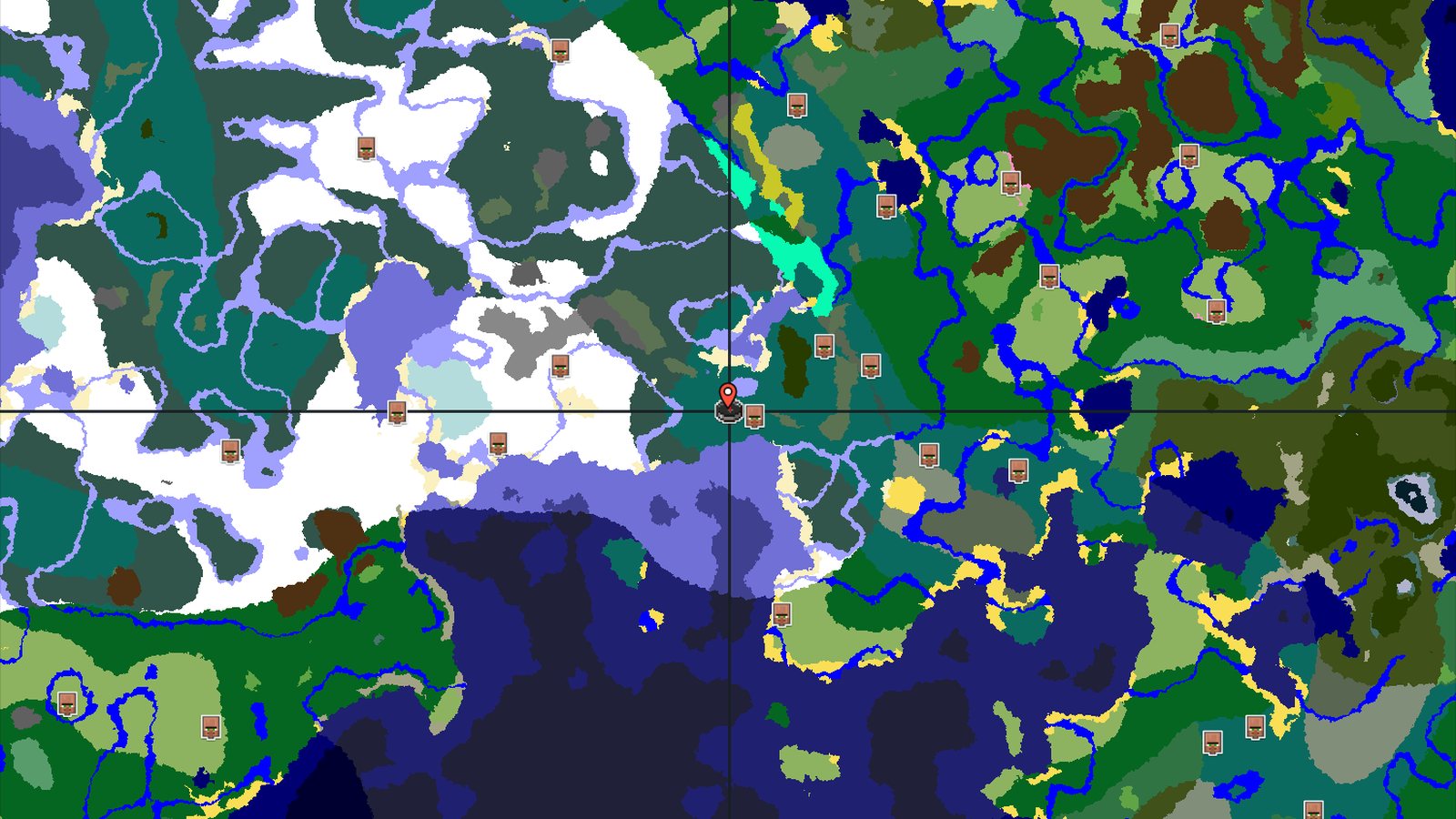 A Cold Forest Start with Convenient Structures — Minecraft seed preview