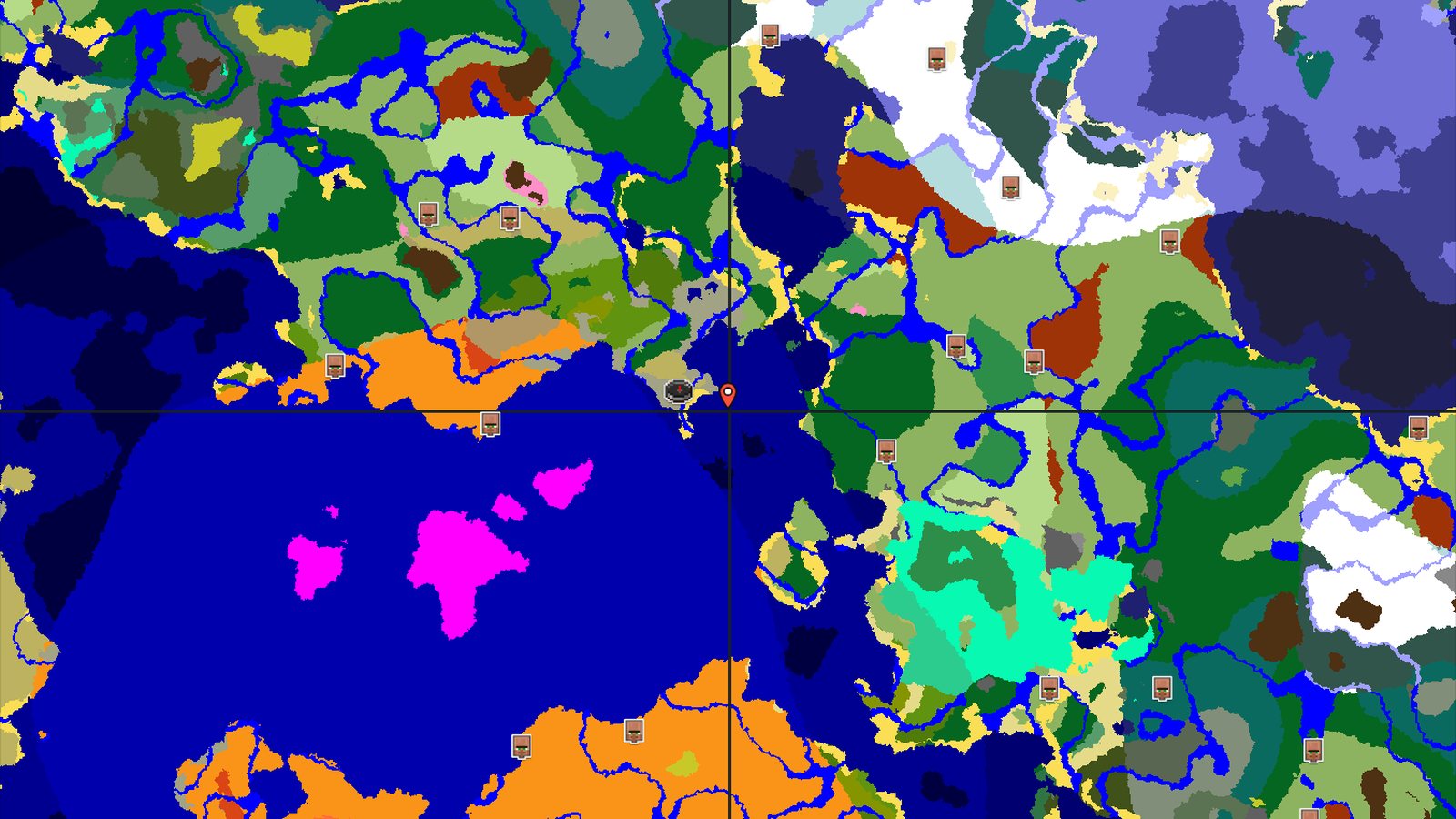 Warm Ocean and Jungle with Nearby Mushroom Fields — Minecraft seed preview