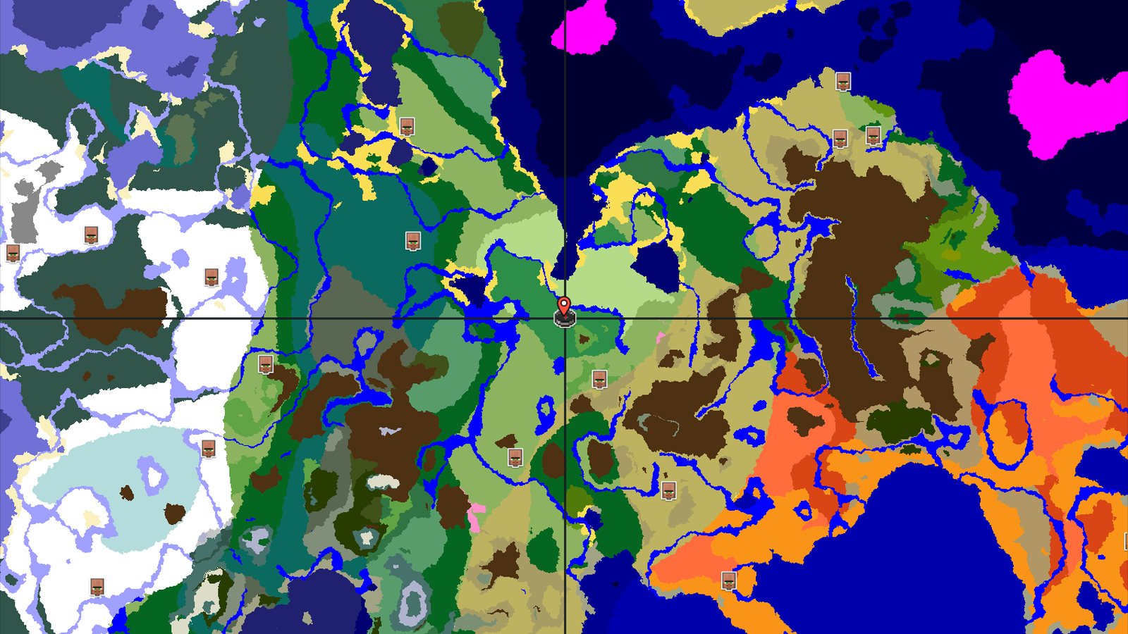 A Flower Forest Start with Close Mineshaft and Village — Minecraft seed preview