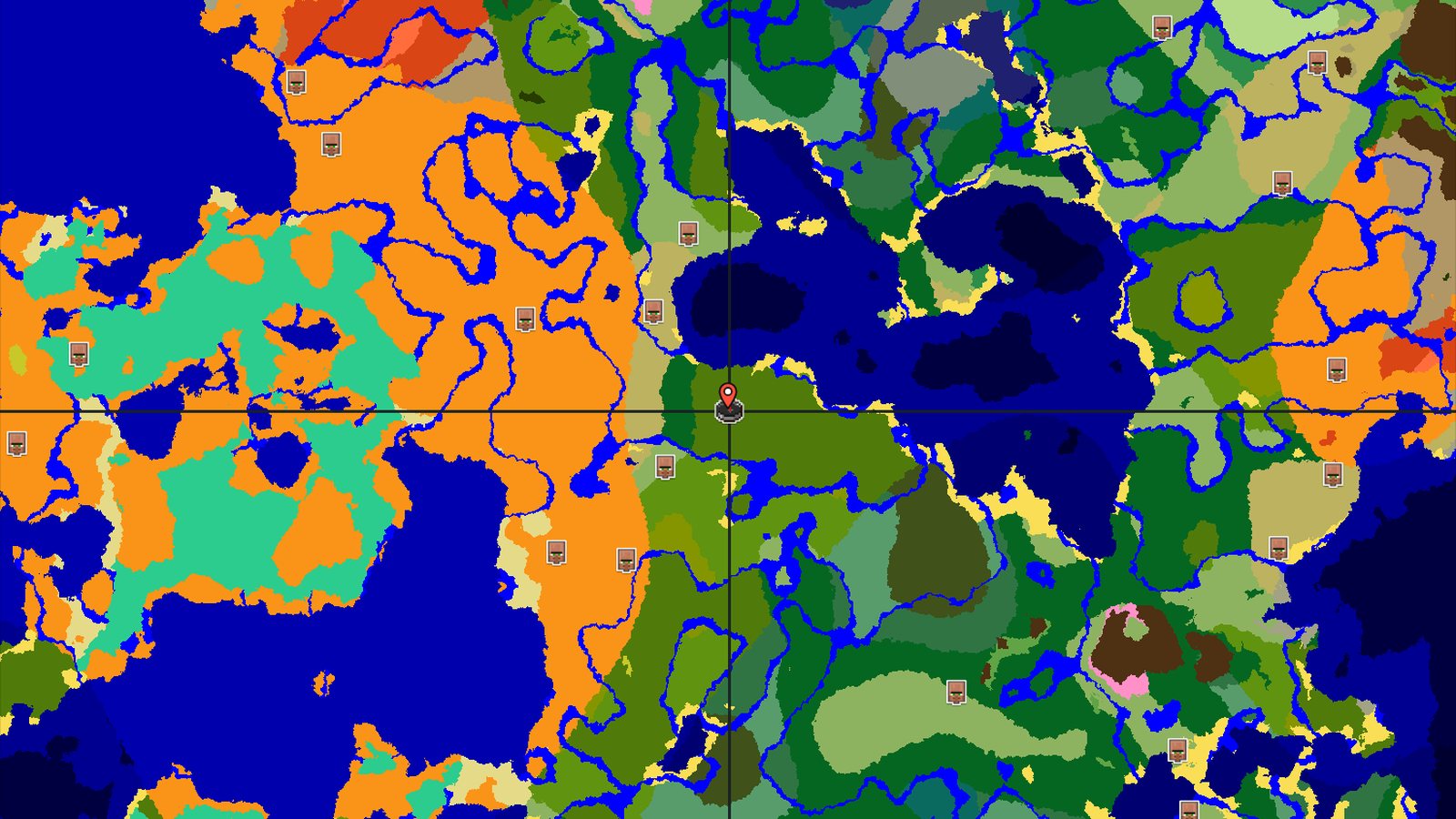 Jungle Start with Far-Off Desert Pyramids and a Mansion — Minecraft seed preview