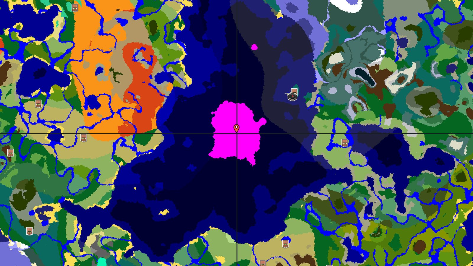 Early Village, Monument, and Mineshaft Near Spawn — Minecraft seed preview