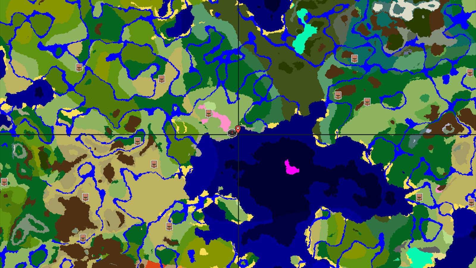 Cherry Grove Near Spawn with Ocean Access — Minecraft seed preview
