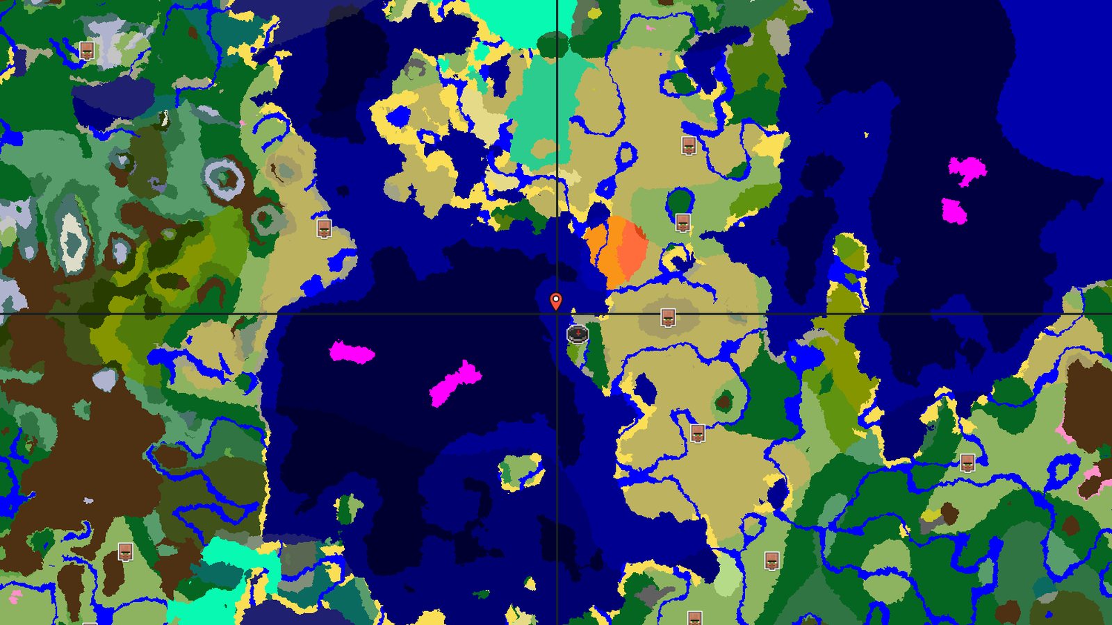 Sparse Jungle Peninsula with Many Structures — Minecraft seed preview