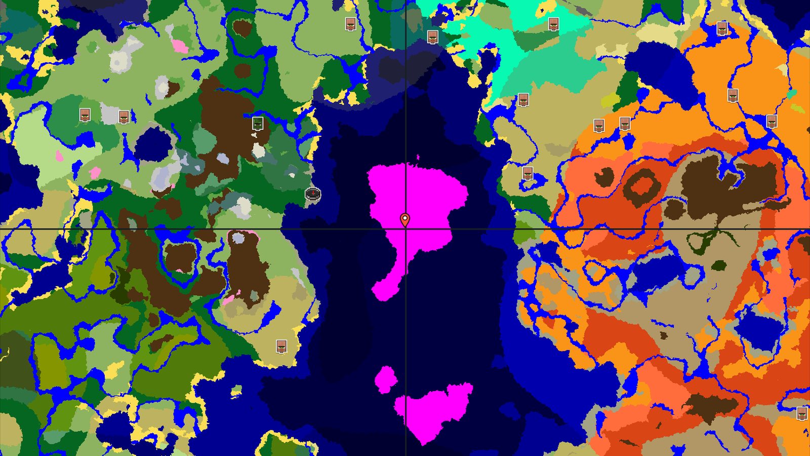 Mushroom Fields and a Distant Abandoned Village — Minecraft seed preview