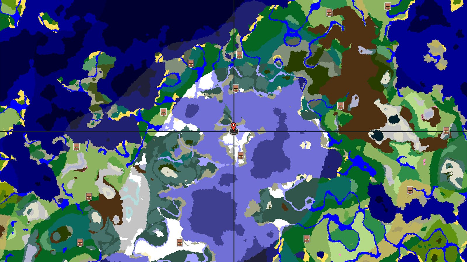 Snowy Plains Island with a Nearby Ocean Ruin — Minecraft seed preview
