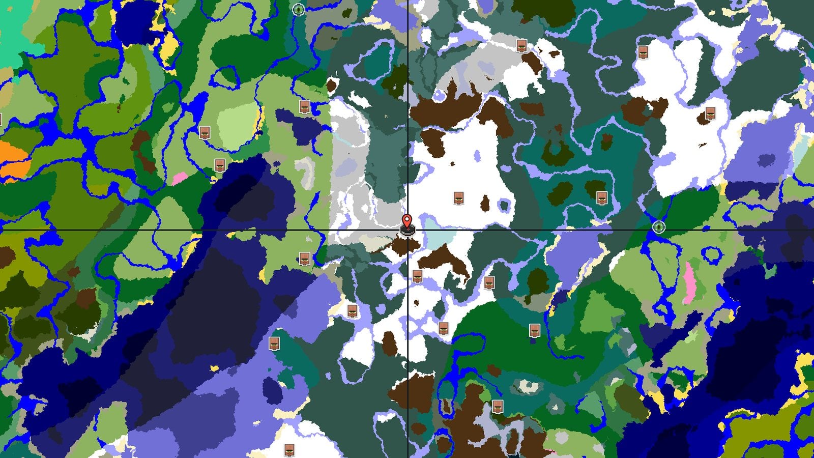 Snowy Peaks and Ice Spikes Near Spawn — Minecraft seed preview