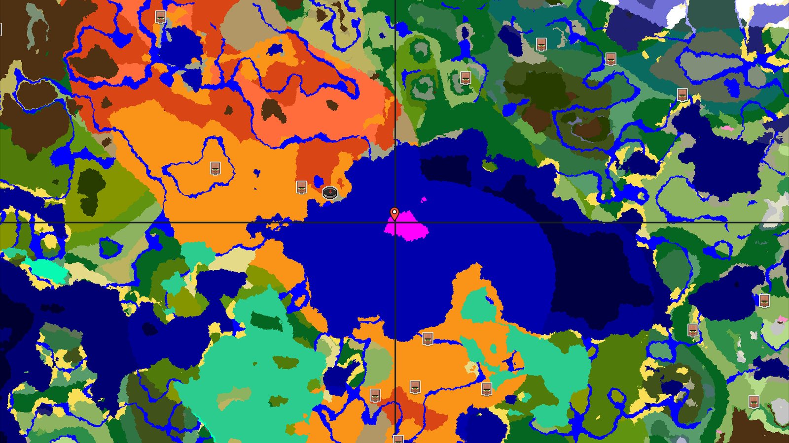 Desert Spawn with Nearby Mushroom Fields — Minecraft seed preview