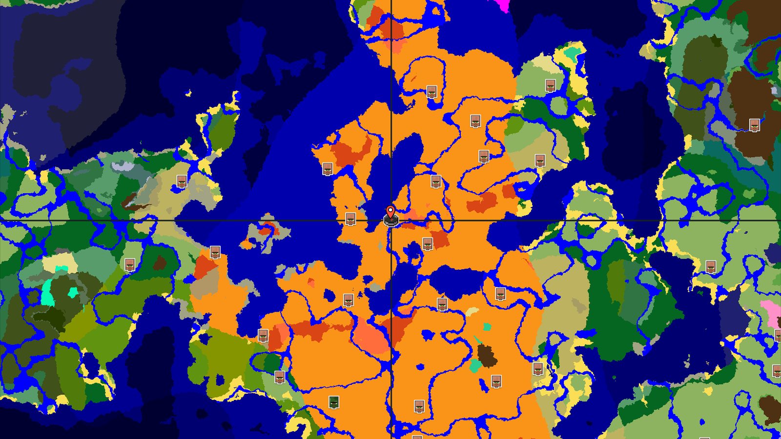 Desert Spawn with Nearby Badlands and Many Structures — Minecraft seed preview