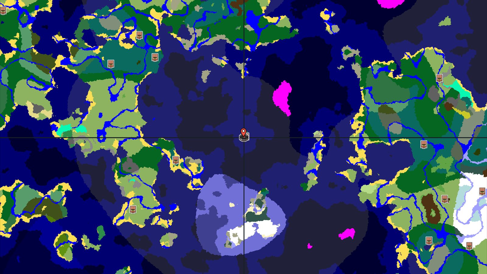 Island Spawn with a Close Village and Mineshaft — Minecraft seed preview