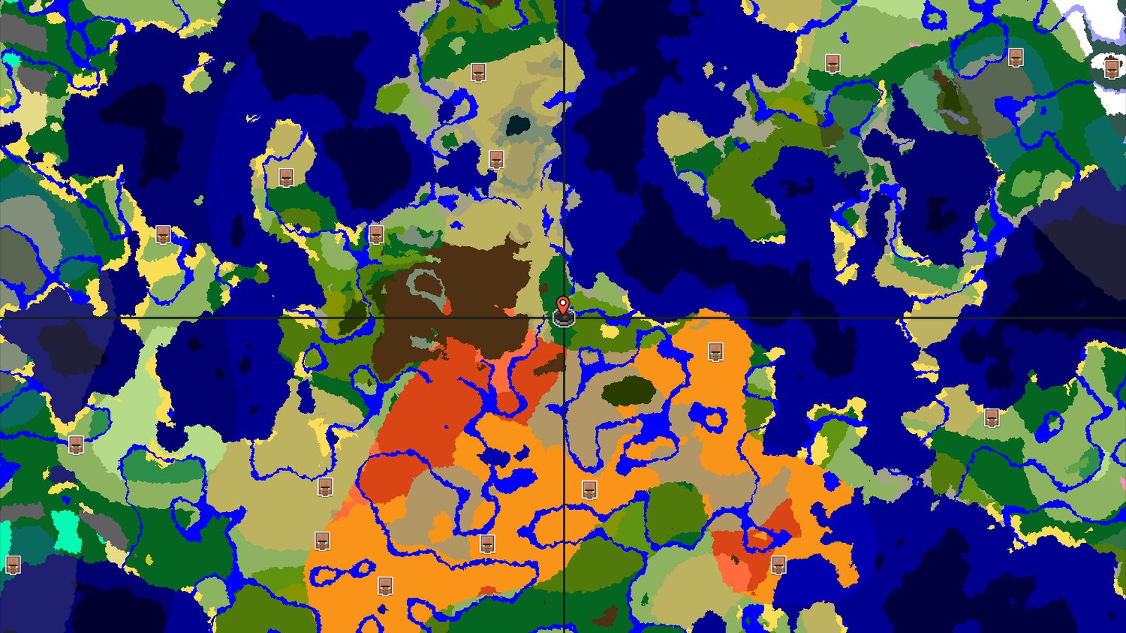 Eroded Badlands Ringed by Rivers and Jungle — Minecraft seed preview