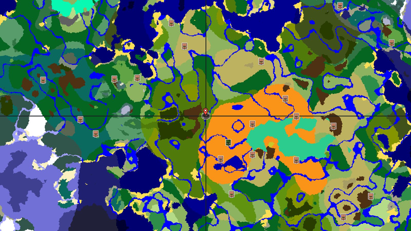 Jungle Spawn with Desert Pyramid and Zombie Village — Minecraft seed preview