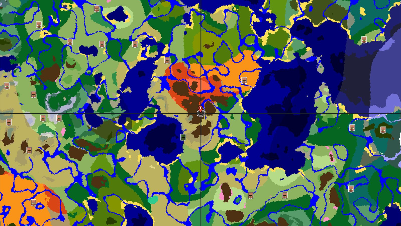 Stony Peaks and Badlands near Savanna Spawn — Minecraft seed preview