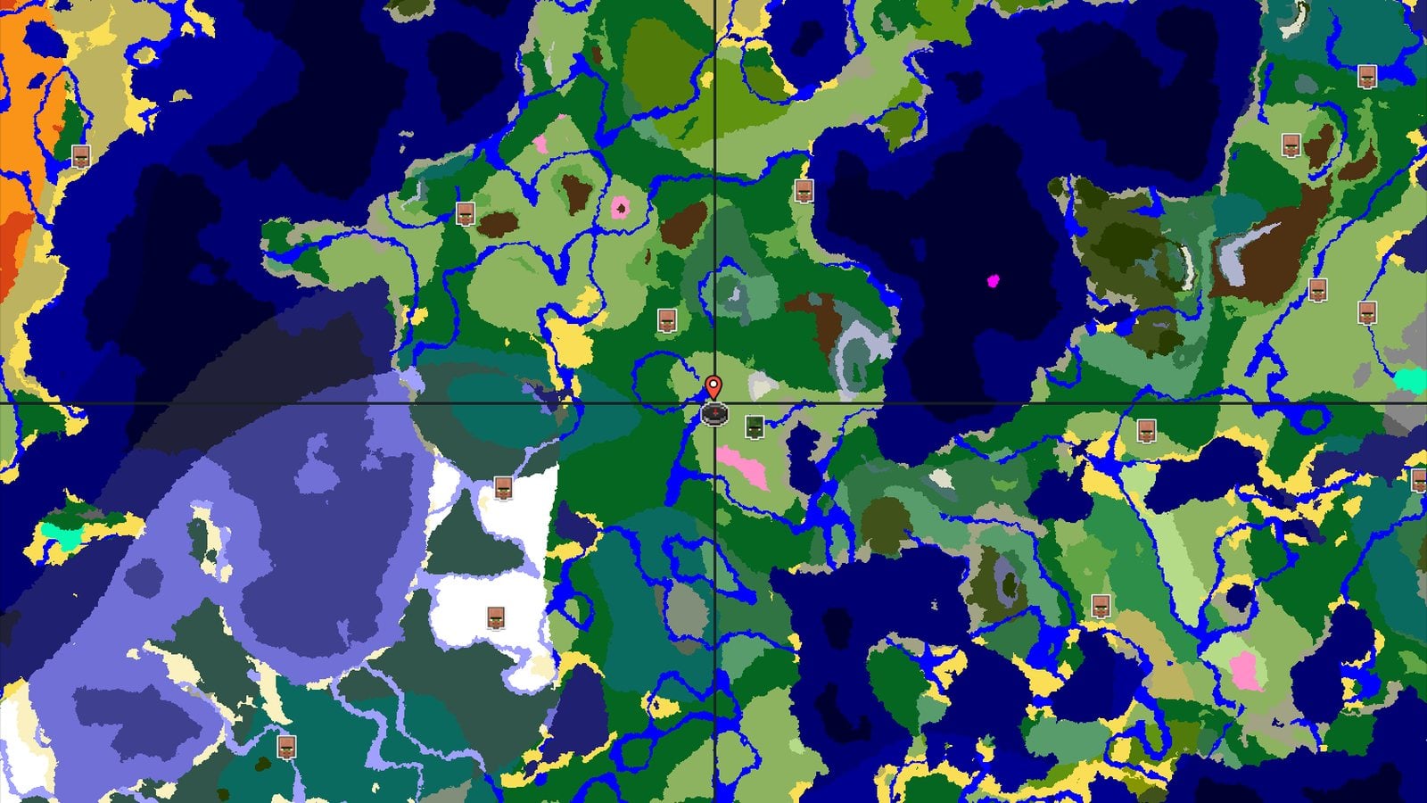 Cherry Grove and Abandoned Village Near Spawn — Minecraft seed preview