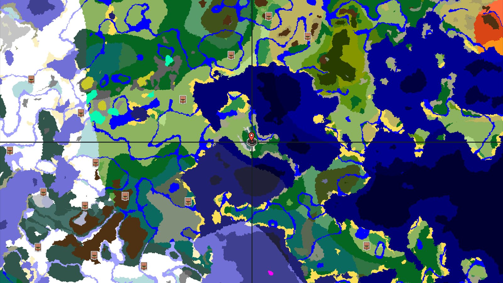 Spawn in Jagged Peaks with Nearby Ruined Portal — Minecraft seed preview