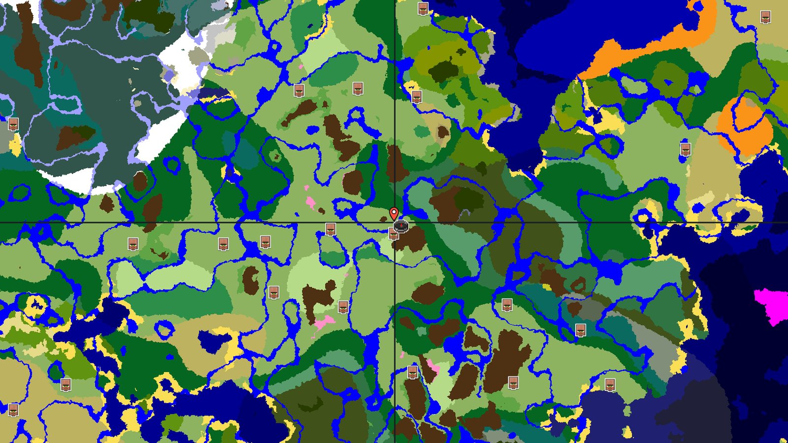 Cherry Grove and Ruined Portal Near Spawn — Minecraft seed preview
