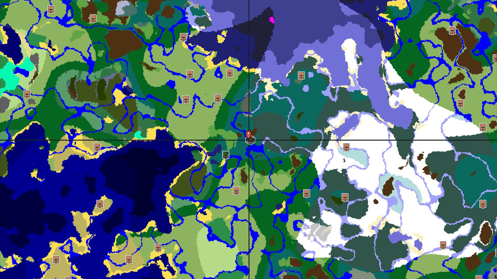 Spawn Near Snowy Taiga Mountains and an Abandoned Village — Minecraft seed preview