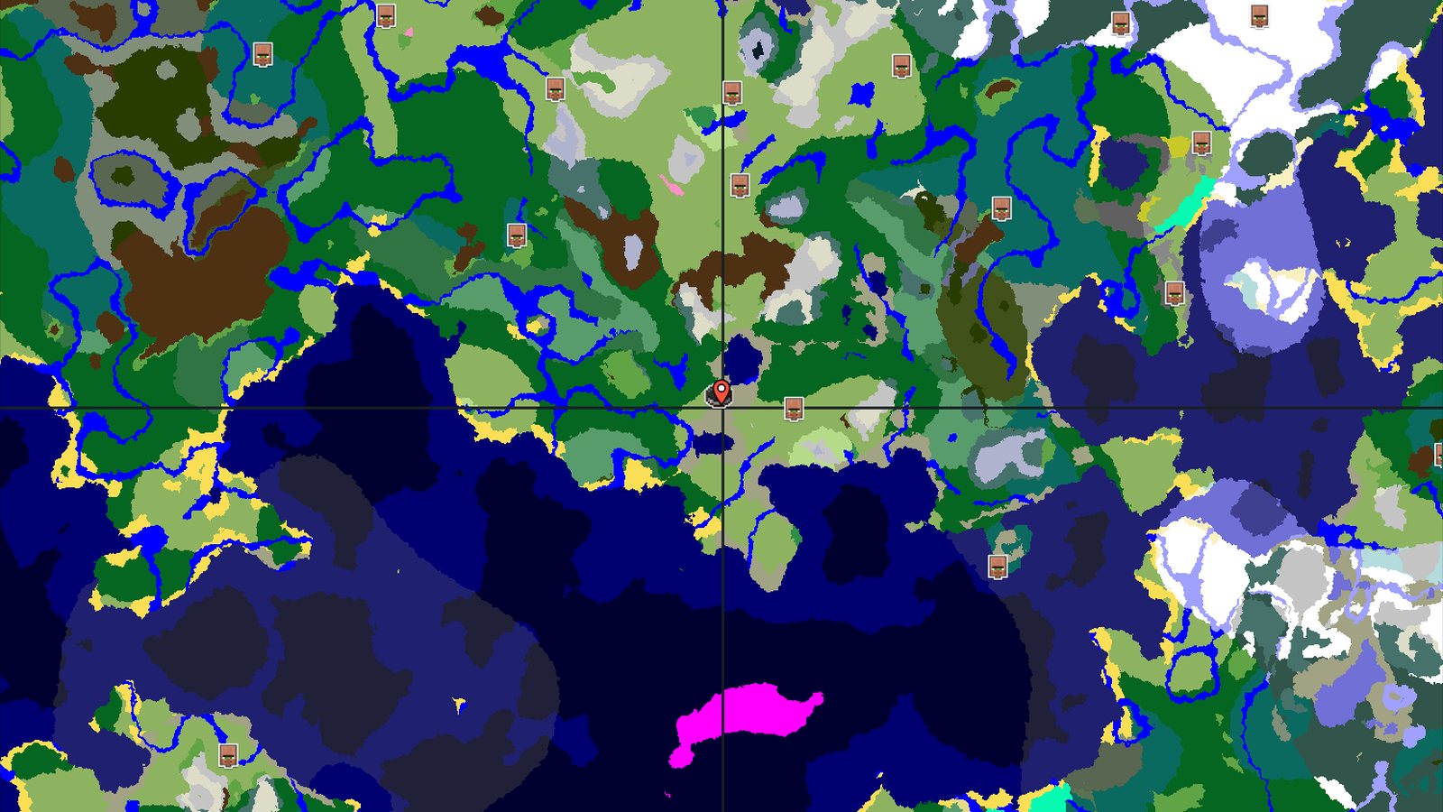 Forests and Peaks Near Spawn, with a Nearby Village — Minecraft seed preview