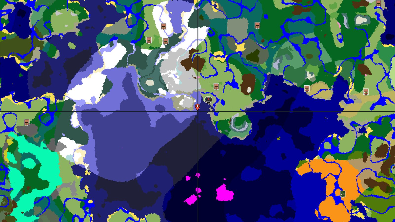 A Cold Ocean Start with Nearby Ice Spikes and Village — Minecraft seed preview