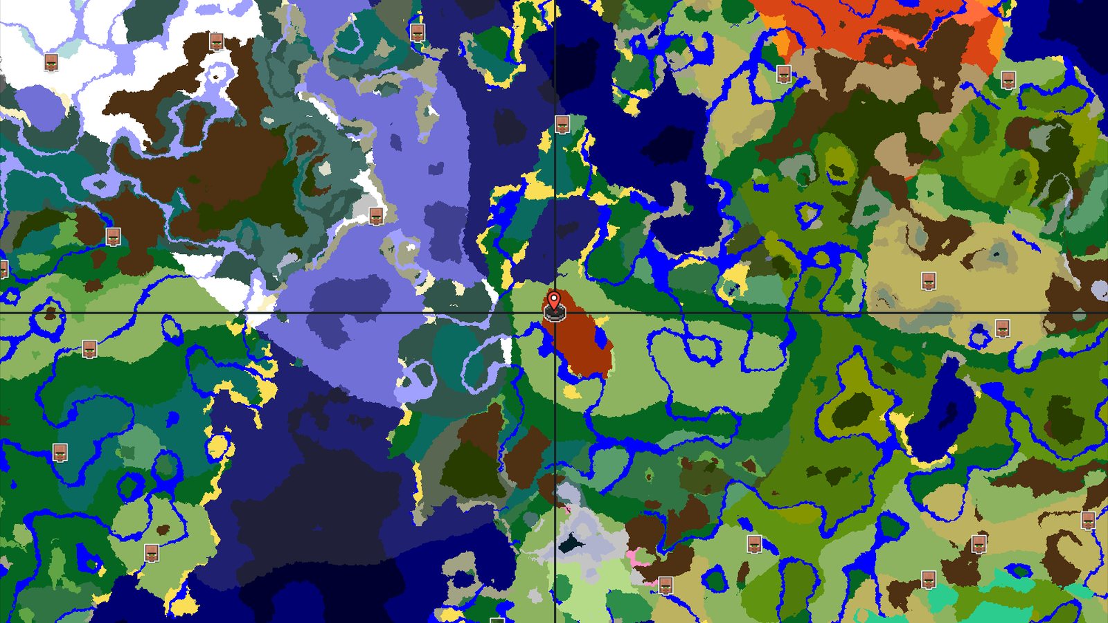 Dappled Forest and Frozen Ocean — Minecraft seed preview