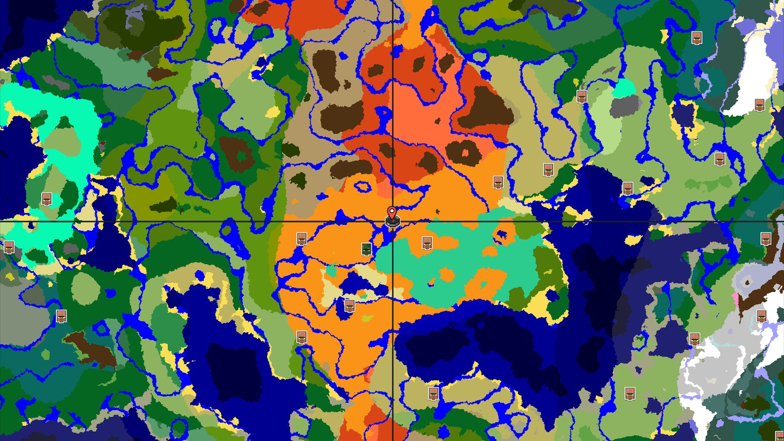 Desert with Nearby Abandoned Village and Varied Biomes — Minecraft seed preview