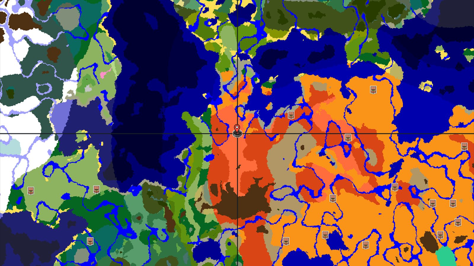 Eroded Badlands Spawn with Close Jungle Biomes — Minecraft seed preview