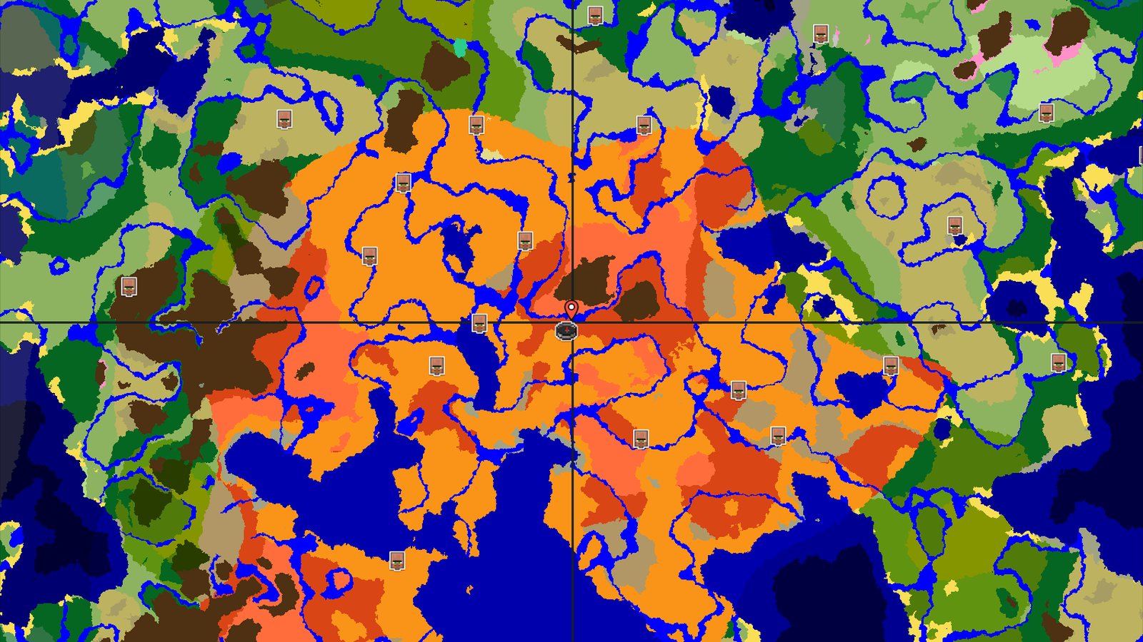 Badlands Spawn with Nearby Eroded Peaks — Minecraft seed preview