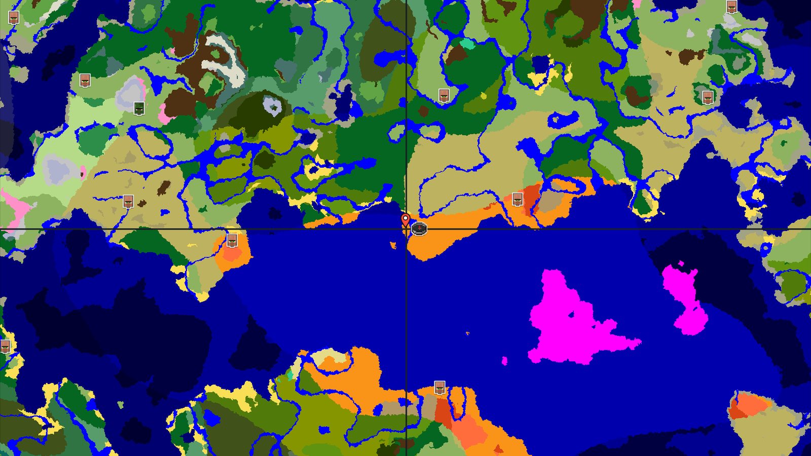 Desert Spawn with Nearby Pillager Outpost — Minecraft seed preview