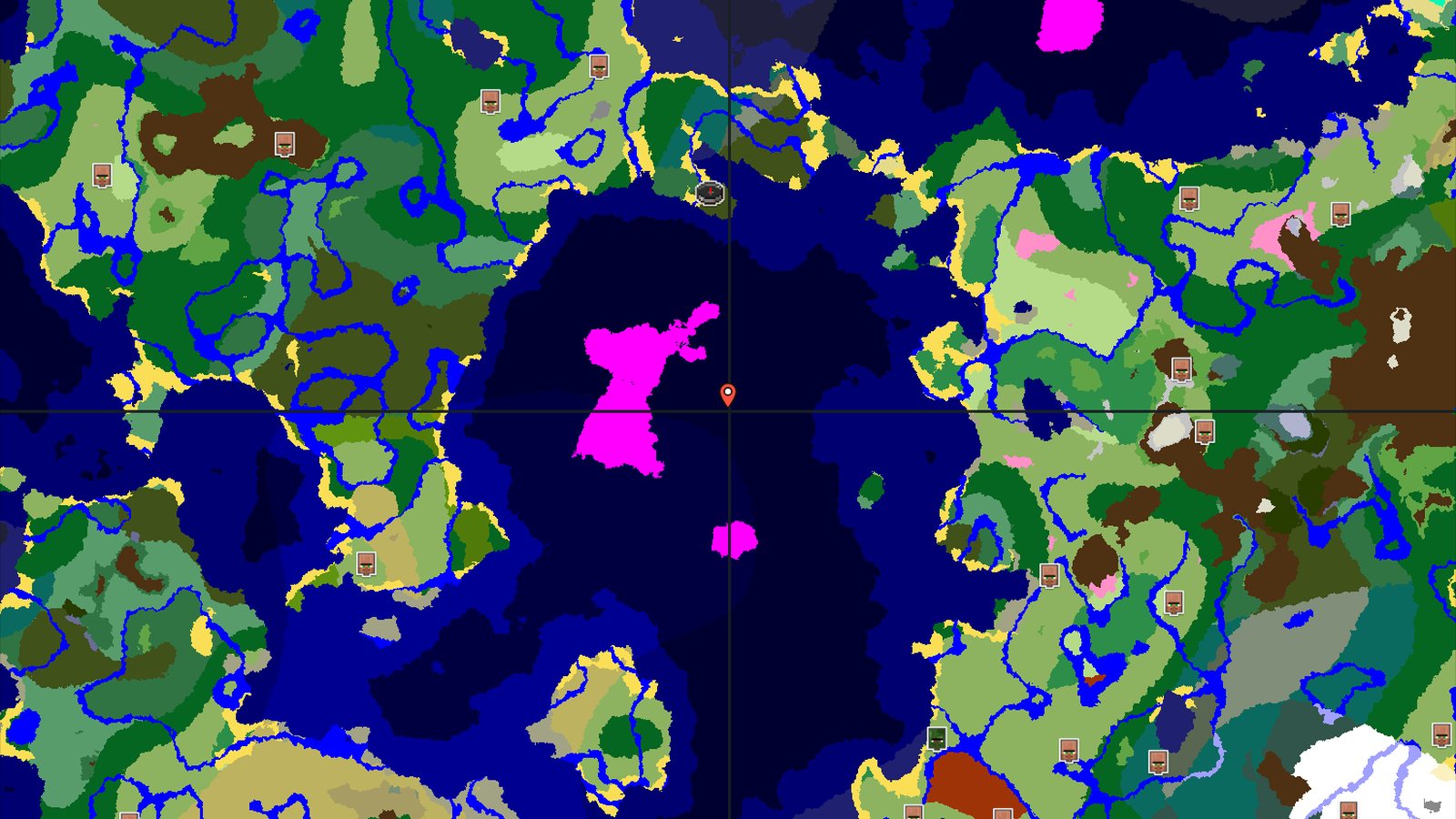 Dark Forest Peninsula With a Far Ocean Monument — Minecraft seed preview