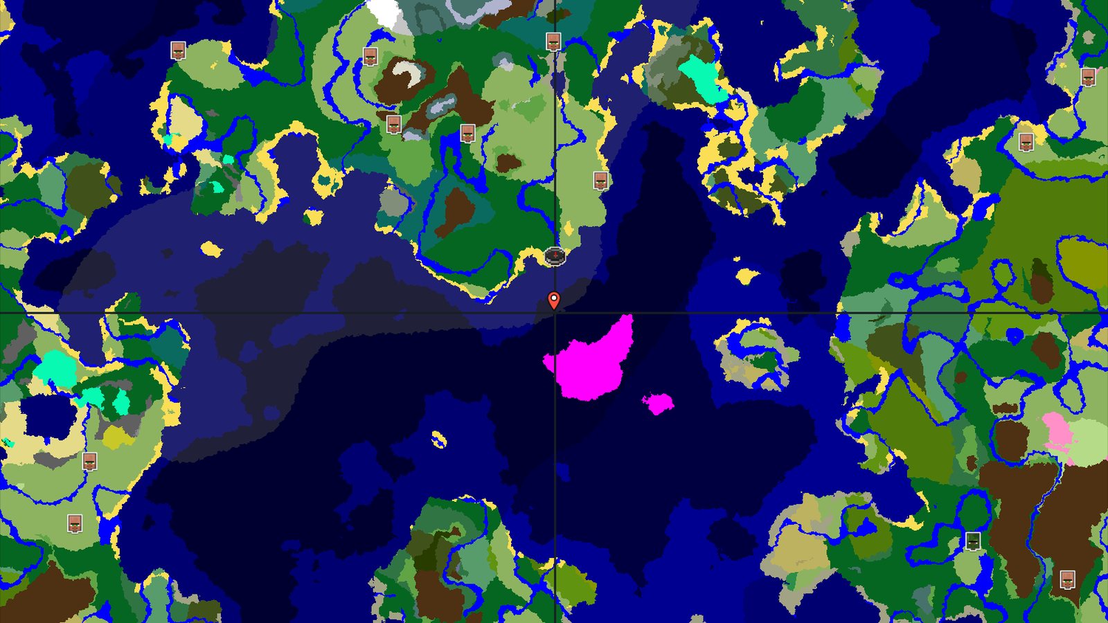 Ocean Monument and Mushroom Fields — Minecraft seed preview