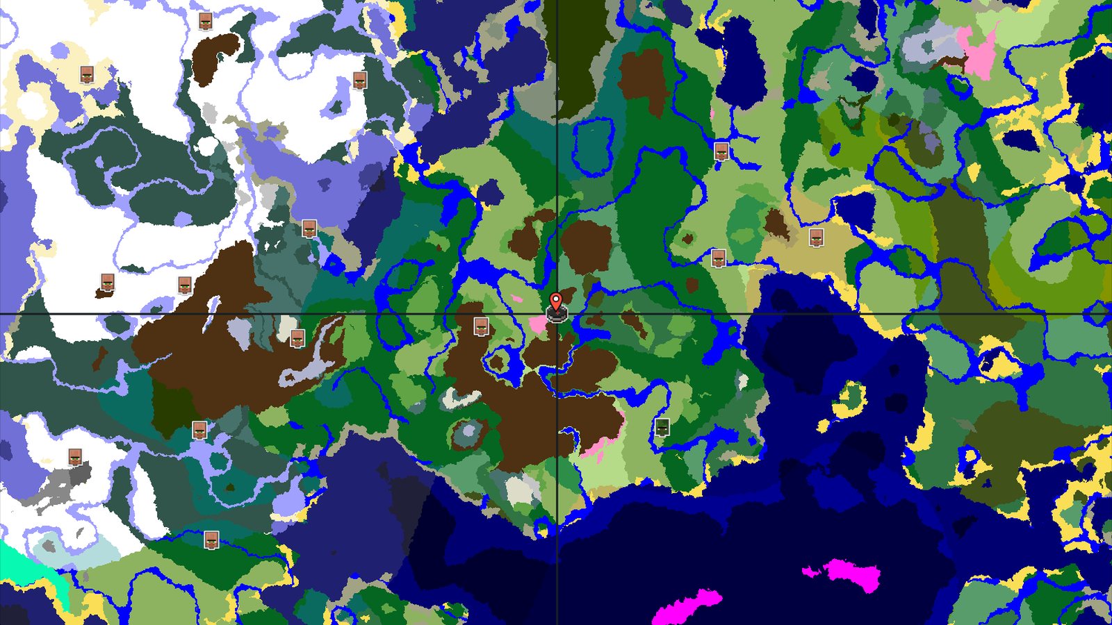 Cherry Grove and Trial Chambers near Forest Spawn — Minecraft seed preview