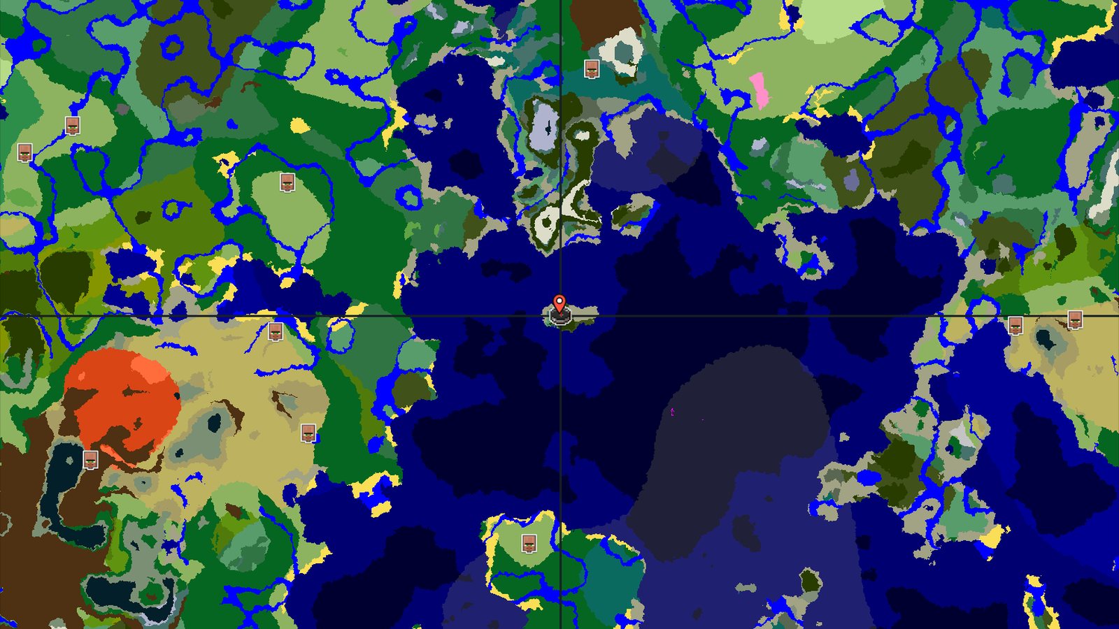 Isolated Dark Forest Island with a Nearby Mansion — Minecraft seed preview