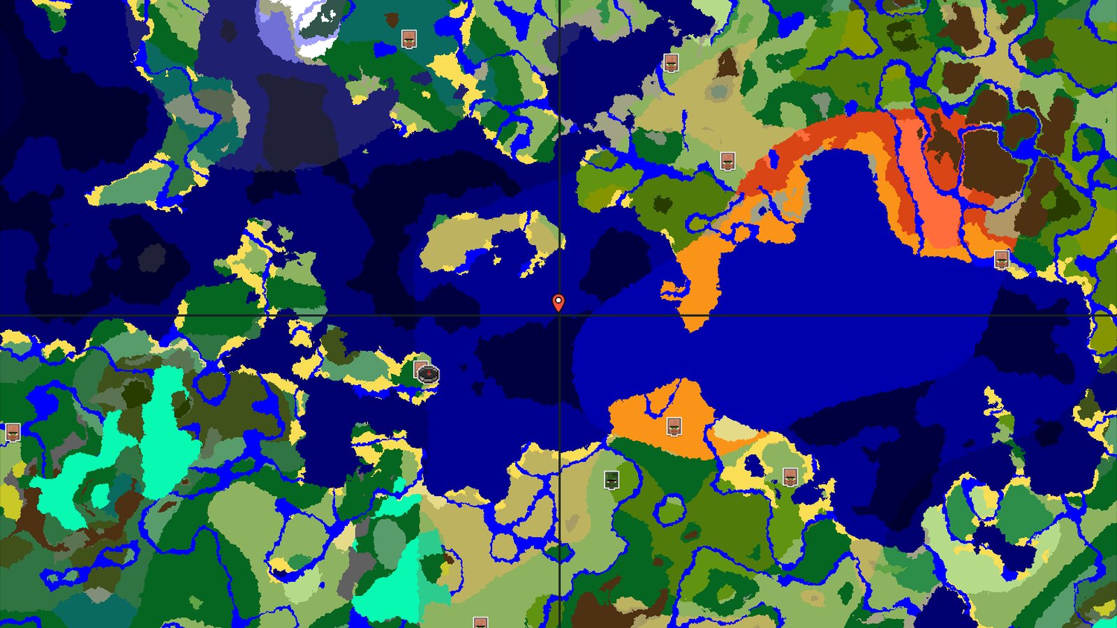 Village Island: Plains and Forest Near Spawn — Minecraft seed preview